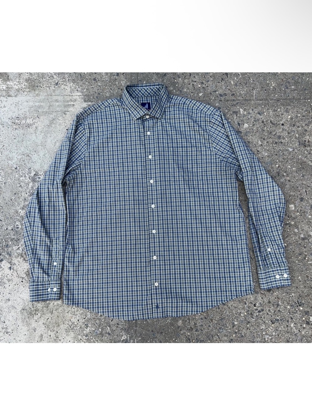 Jonnie‎ O Prep-Formance Button Up Shirt Plaid Check XL Evergreen Newland